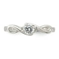 thumbnail image 5 of 925 Sterling Silver Solid Polished Cubic Zirconia Ring Size 7 1mm Wide Ring for Women, 5 of 5