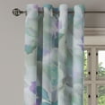 thumbnail image 3 of Ambesonne Roses Grommet Curtain, Blurry Garden Flowers Print, 50"x60", Mint Green Lilac and Grey, 3 of 5