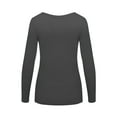 thumbnail image 2 of M&M SCRUBS Women's Long Sleeve Scoop-Neck T-Shirt Under Scrub (Charcoal, Large), 2 of 5