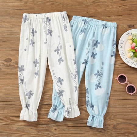 Summer Lovely Kids Girls Boys Cotton Pants Trousers Clothing