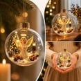 thumbnail image 3 of Glowing Christmas Story Ornament, Light-Up Mini Holiday Scene with Warm LED Light, Festive Keepsake Gift for Home Christmas Party Decoration,F-B, 3 of 7