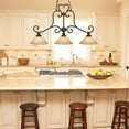 thumbnail image 3 of Golden Lighting 8063-10 Heartwood 3 Light Linear Chandelier - Burnt Sienna, 3 of 3