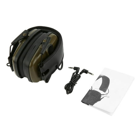 

Elroy Folding Headset Noise Reduction Headphone Hearing Defender Sound Pickup Safety Earmuff for Outdoor Hunting Green