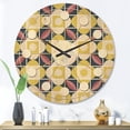 thumbnail image 2 of Designart 'Retro Pattern With mosaic style' Mid-Century Modern Wood Wall Clock, 2 of 5