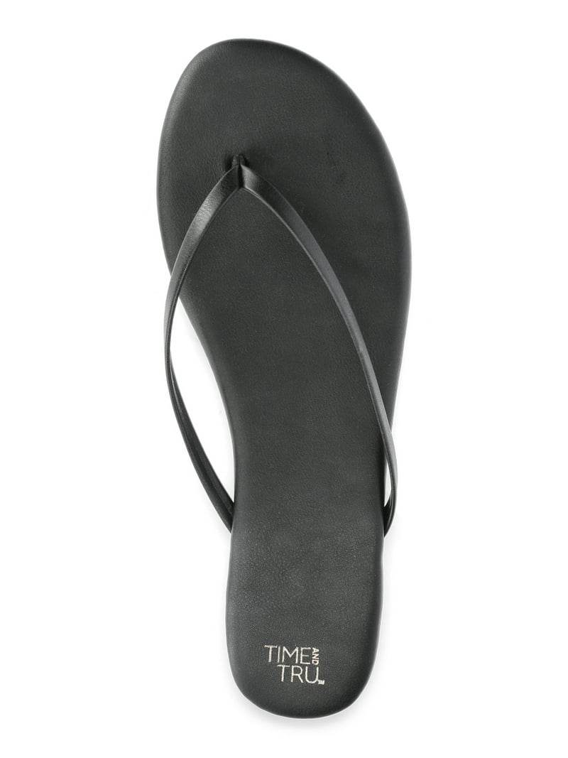 Time and Tru Women's Barely There Thong Sandals, Wide-Width Summer