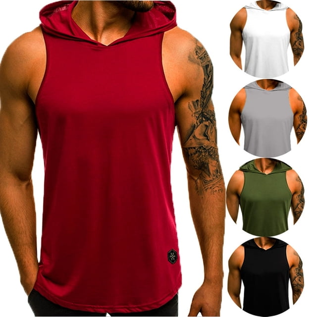 EIMELI Débardeurs Sans Manches pour Hommes Gym Musculation Entraînement Physique Hip Hop Mode Urbaine