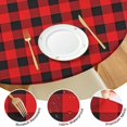 thumbnail image 4 of Red Black Checkerboard Checkered Pattern Round Fitted Tablecloth with Elastic Edge,Dining Table Cover Waterproof,Outdoor Round Tablecloth for Camping,Dining,Indoor and Outdoor, 4 of 7