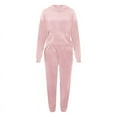 thumbnail image 6 of Women's Velvet Tracksuit Set Hoodie Sweatshirt with Pockets and Jogging Pants Warm Sweatsuit, 6 of 6
