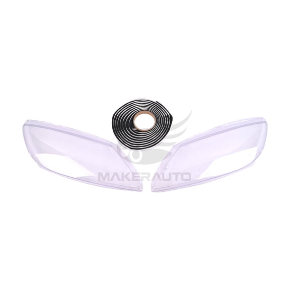 Pair Headlight Lens Cover w/ Sealant Glue For Mazda RX-8 Coupe 2004 2005 2006 2007 2008 LH RH Left Driver Right Passenger Side Headlamp Lens Cover