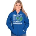 thumbnail image 4 of Love Your Mother Earth Cute Go Green Zip Up Hoodie Men's Women's Brisco Brands L, 4 of 6