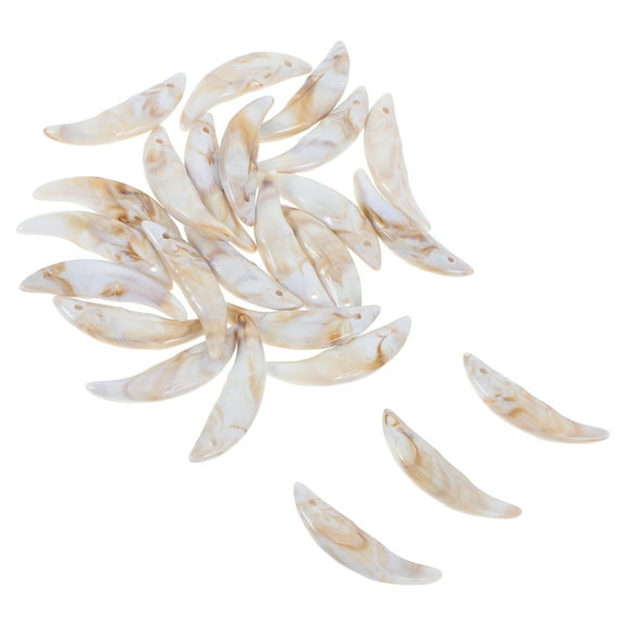 MLINS 25pcs Plastic Wolf Teeth Pendants For Diy Jewelry Making Charms For Bracelets Necklaces Earrings Halloween Party Costume Decorations And Accessories