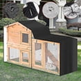thumbnail image 2 of Rabbit Hutch Cover For Double Hutches Waterproof For Bird Cages In Winter, 2 of 4