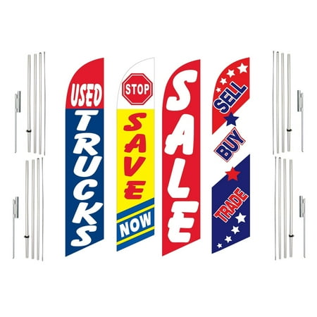 4 Swooper Flags With 4 Pole Kits Used Trucks Save Now Sale Sell Buy Trade