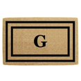thumbnail image 1 of Nedia Home O2182G 36 x 72 in. Thin Double Picture Frame Heavy Duty Coir Door Mat, Monogrammed G - Black, 1 of 1