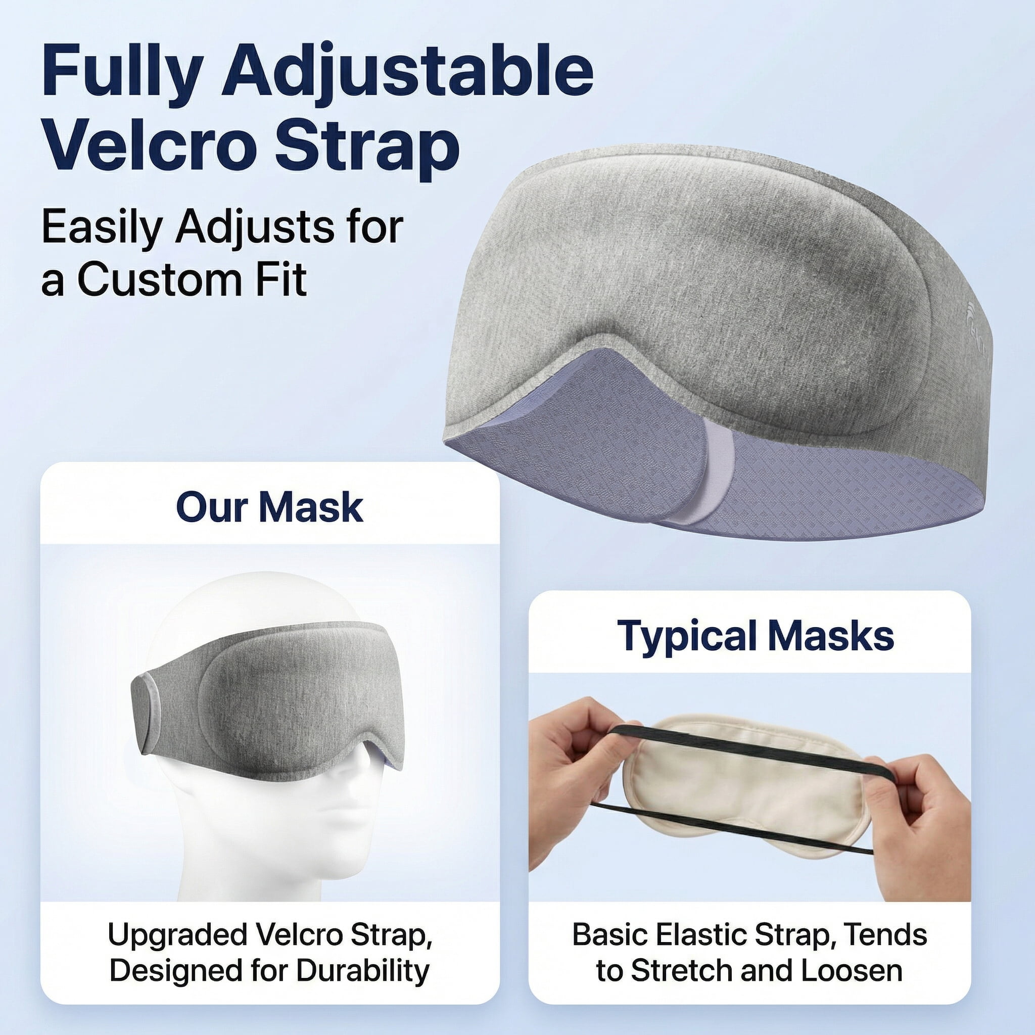FACEMOON 3D Contoured Blackout Sleep Mask Weighted for Men and Women Calm Peaceful Sleep Soft Memory Foam Zero Eye Pressure Restful Relaxation Pink