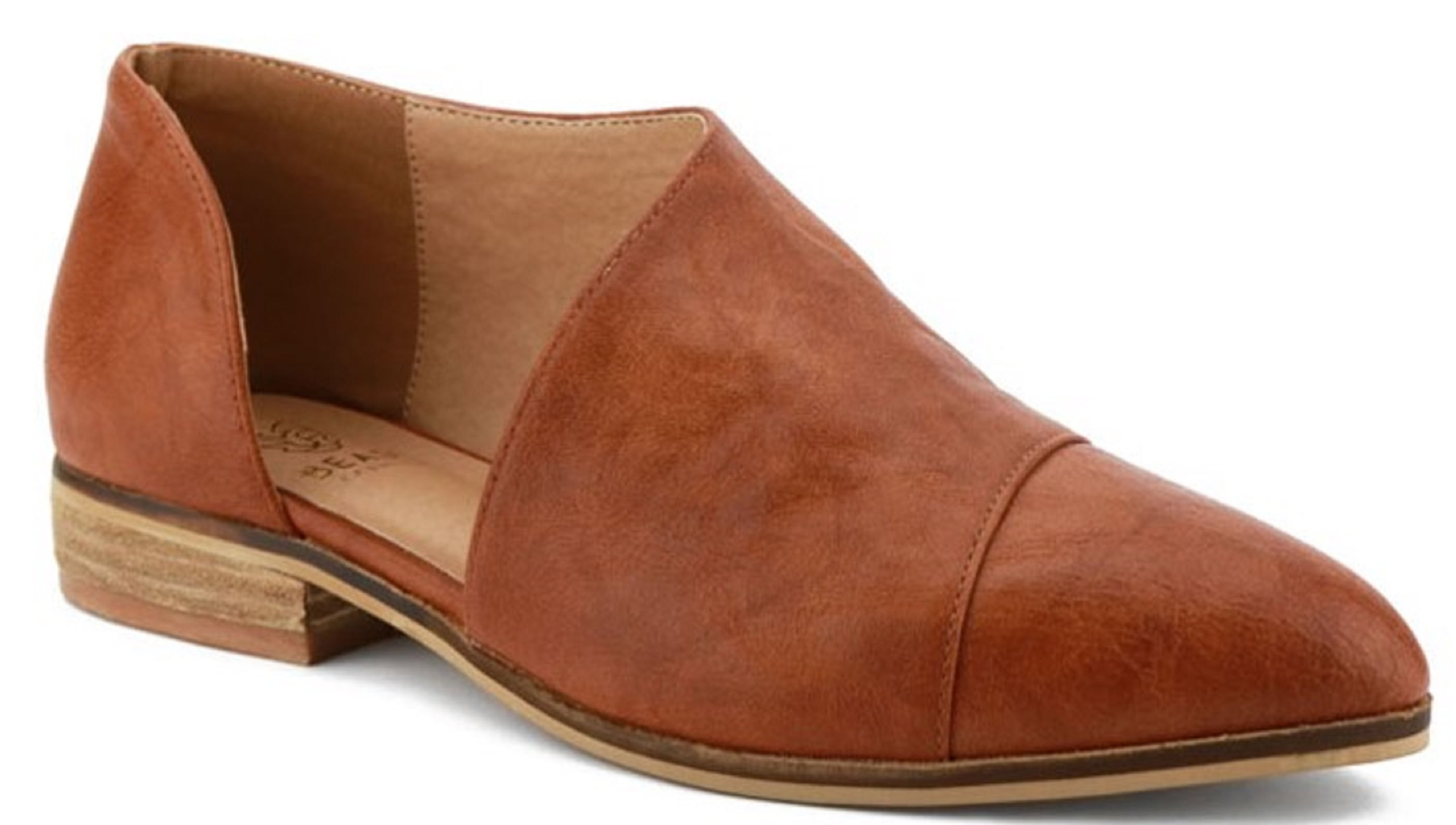 cognac cutout booties