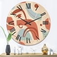 thumbnail image 2 of Designart 'Tropical Palm Leaves With Geometrical Shapes' Modern Wood Wall Clock, 2 of 5