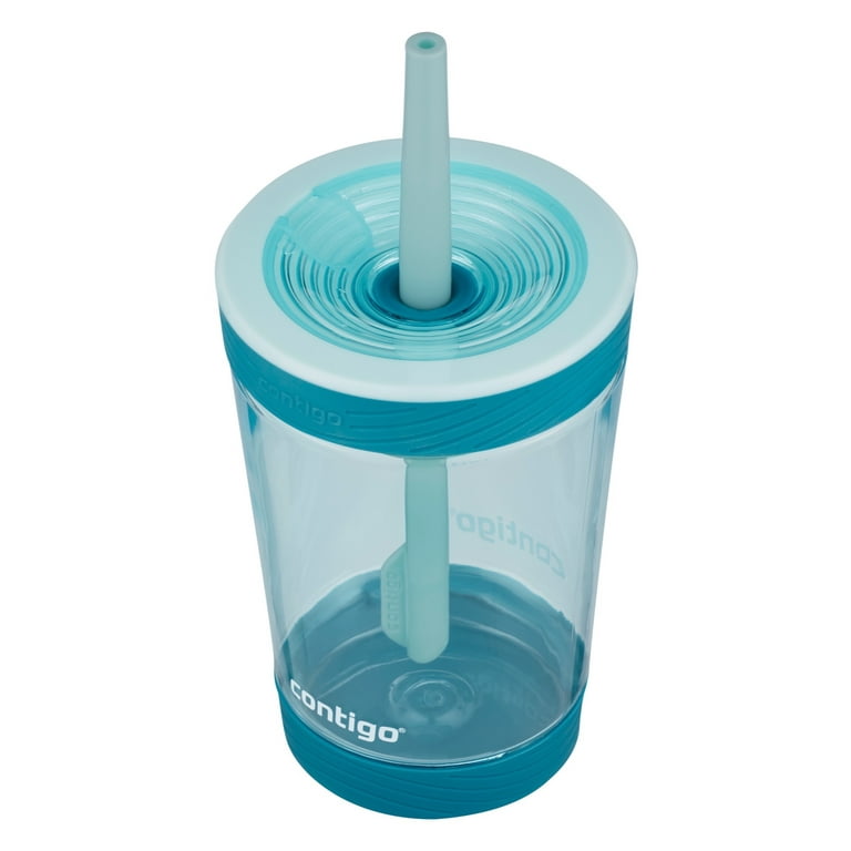 Contigo Kids Spill-Proof Plastic Tumbler with Straw Honeydew, 14 fl oz. 