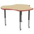 thumbnail image 4 of ECR4Kids 48in Cog Premium Thermo-Fused Adjustable Activity Table Maple/Red/Black - Super Leg, 4 of 8