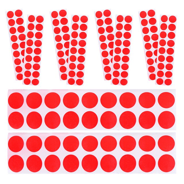 BRIGHTFUFU 2 Sets of Round Red Paper Target Stickers Sticky Dots Target Integrity Maintenance Outdoor Shooting Range