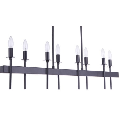 

Craftmade 54378 Larrson 8 Light 5 Wide Taper Candle Chandelier - Black
