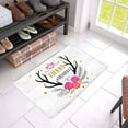 thumbnail image 3 of MKHERT Merry Christmas Retro Hipster Quotes with Antlers and Flowers Doormat Rug Home Decor Floor Mat Bath Mat 23.6x15.7 inch, 3 of 3