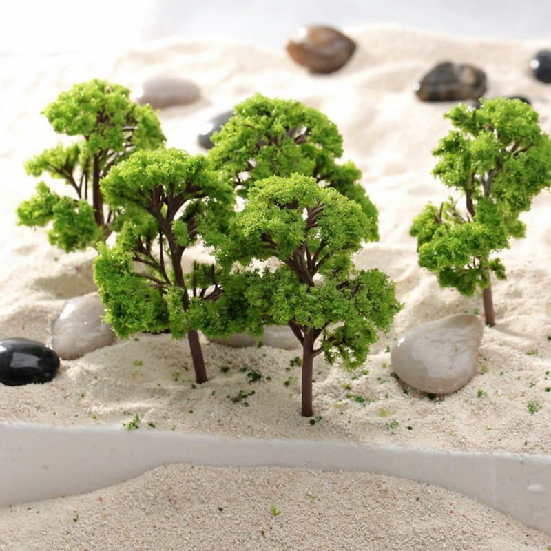 10 Pieces Banyan Trees Model Train Scenery Landscape Scale 1:75 Green 