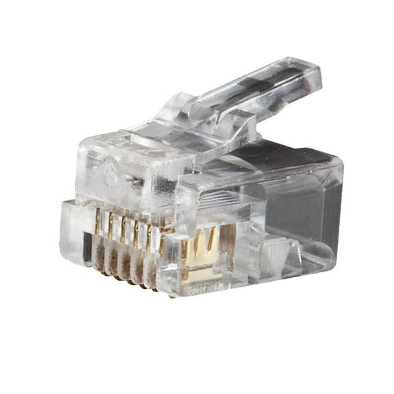 Klein VDV826-600 RJ11 6P6C 50 Micro-Inch Telephone Plug - 25pk