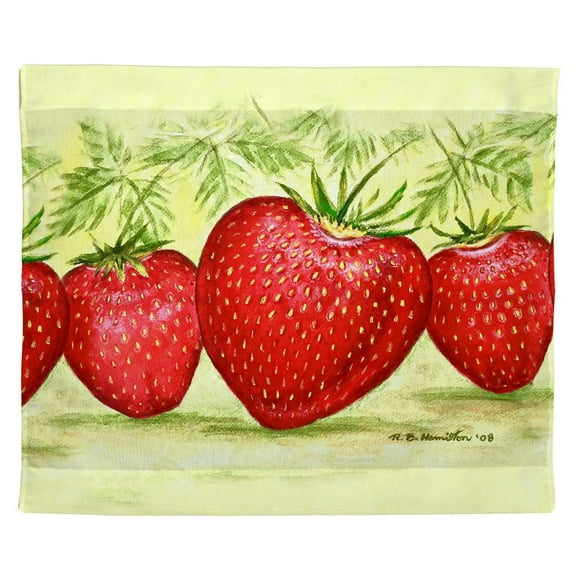 Betsy Drake Interiors Strawberries Outdoor Wall Hanging 24x30