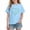 Blue, variant on Girl Shirts Lightweight Casual Crew Neck Comfy Cute Tshirt Short Sleeve Heart Print for Holidays(Purple,9 Years)