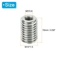 thumbnail image 2 of Unique Bargains Adaptateurs Filetés Manchon Réducteur Écrou M10 * 1,5 Mâle à M5 * 0,8 Femelle Réparation Insert Vis Réducteur 15mm 10 Pcs, 2 of 6