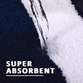 thumbnail image 4 of Extra Thick Plush Bathroom Rugs Non Slip Absorbent Soft Microfiber Bath Mat Machine Washable Fluffy Shaggy Rug 17x24 Dark Blue and White, 4 of 6