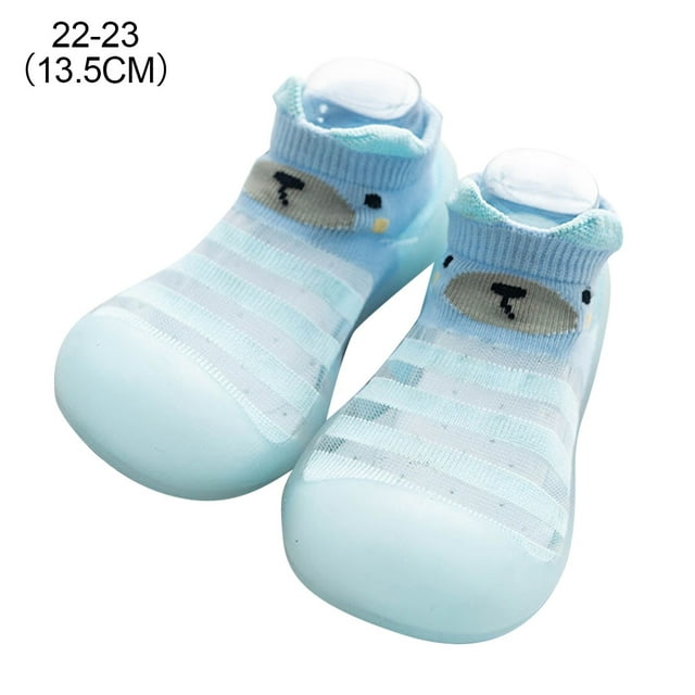 Breathable Baby Shoes Transparent Stripes Baby Toddler Walk Learning Socks Shoes