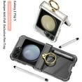 thumbnail image 5 of case for Galaxy Z Flip 5 Case, Galaxy Z Flip 5 Case with Ring and Capacitance Pen Protective Cover for Samsung Galaxy Z Flip 5, Bright Black, 5 of 13