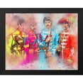 thumbnail image 2 of Stephen Chambers 32x26 Black Modern Wood Framed Wall Art Titled - Sgt Pepper Watercolor, 2 of 6
