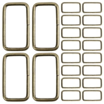 Ortofally 20pcs Metal Ring Buckle Webbing Belts Buckle Rings Bag Purse Snap Hook Square Buckle for Handbag Strap DIY Accessories