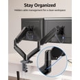 thumbnail image 2 of Soporte de Monitor Dual Mountup Negro Ajustable con Resorte de Gas para 2 Pantallas hasta 32 Pulgada, 2 of 9