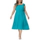 thumbnail image 2 of Vestido Plus Size Agnes Orinda para Mujeres con Mangas de Volante, Cintura Shir, Vestidos de Playa y Sol 1X Azul Lago, 2 of 6