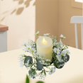 thumbnail image 6 of Christmas Candle Holder Wreath Table Decorate Simulation Eucalyptus Garland Candle Yellow White Flower Fall Halloween Thanksgiving Christmas Decoration, 6 of 6