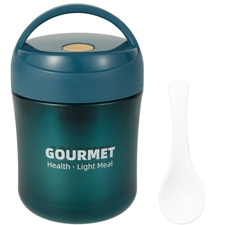 

Insulated Food Jar Stainless Steel Food Flask for Hot Food Vacuum Insulated Soup Thermos w/ Spoon Carry Handle 500ml Food Container Lunch Box for Kids Adult School Office Picnic Travel Blue