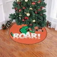 thumbnail image 2 of FMSHPON Dinosaur Hungry Slogans Xmas Christmas Tree Skirt Stand Mat for Holiday Party Decoration Indoor Outdoor 48 inches, 2 of 3