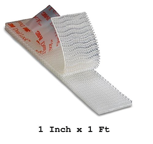 Genuine 3M Dual Lock SJ3560 Type 250 VHB Clear Reclosable Fastener, 1' W x 12' Indoor/Outdoor Mobile E-Zpass Mouting Strip