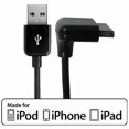 thumbnail image 4 of RND Apple Certified 3 FT 30 Pin RIGHT ANGLE Cable for iPad, iPhone 4, iPod classic (Black), 4 of 4