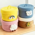 thumbnail image 5 of 3 Pack Lidded Basket,Decorative Cosmetics Baskets with Lids Natural Cotton Rope Lidded Baskets for Organizing,Gifts for Friends Women,Housewarming Gifts for New Home, 5 of 8