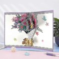 thumbnail image 4 of New Trend 2pcs Pop Up 3d Flower Handmade Flower Bouquet With Envelope For Mothers Day Valentines Day Thanksg, 4 of 5