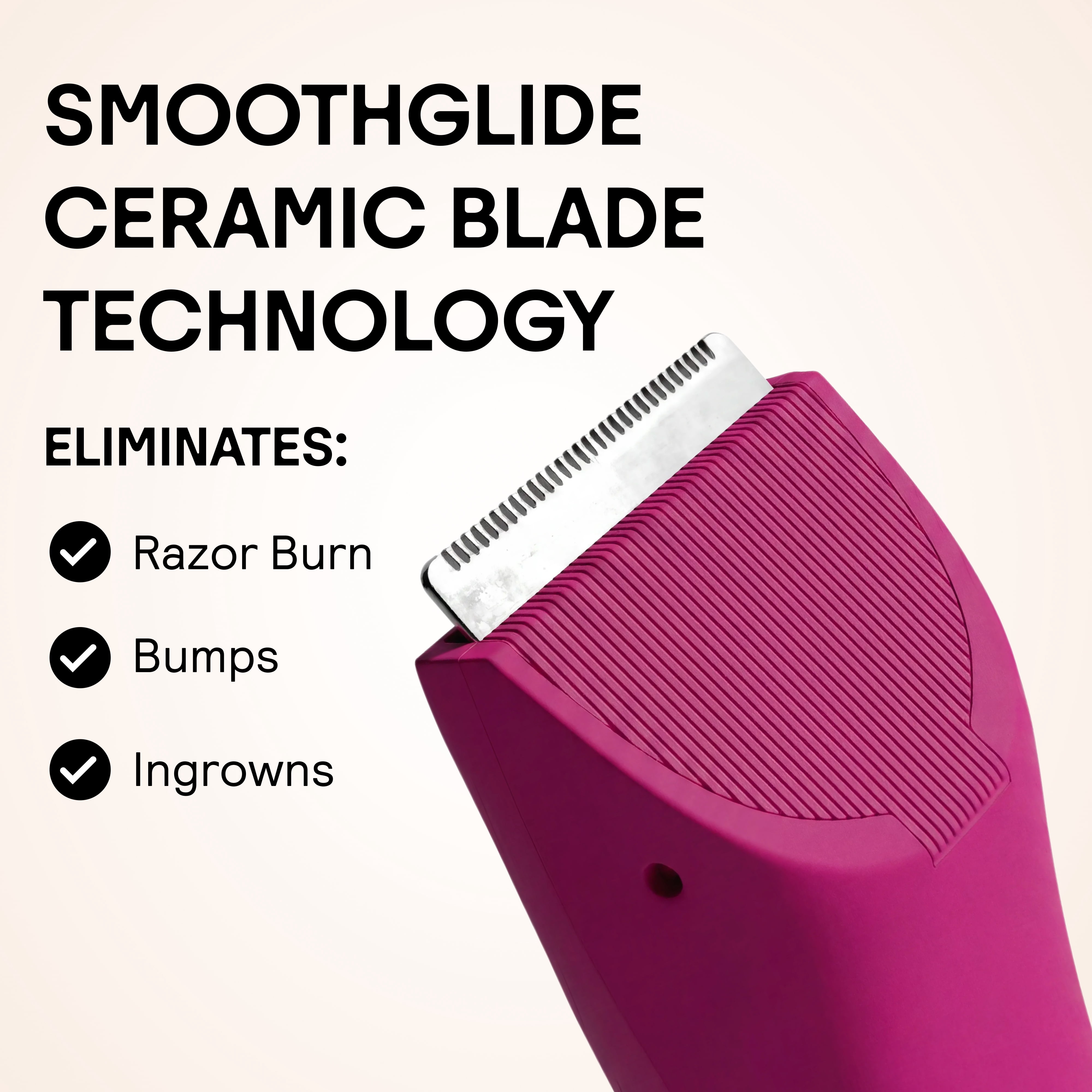 Meridian Slimmer Trimmer Bikini & Body Hair Grooming Shaver, USB Rechargeable Electric Shaver for Women & Men, Cosmos