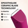 thumbnail image 6 of Meridian Slimmer Trimmer Bikini & Body Hair Grooming Shaver, USB Rechargeable Electric Shaver for Women & Men, Cosmos, 6 of 14