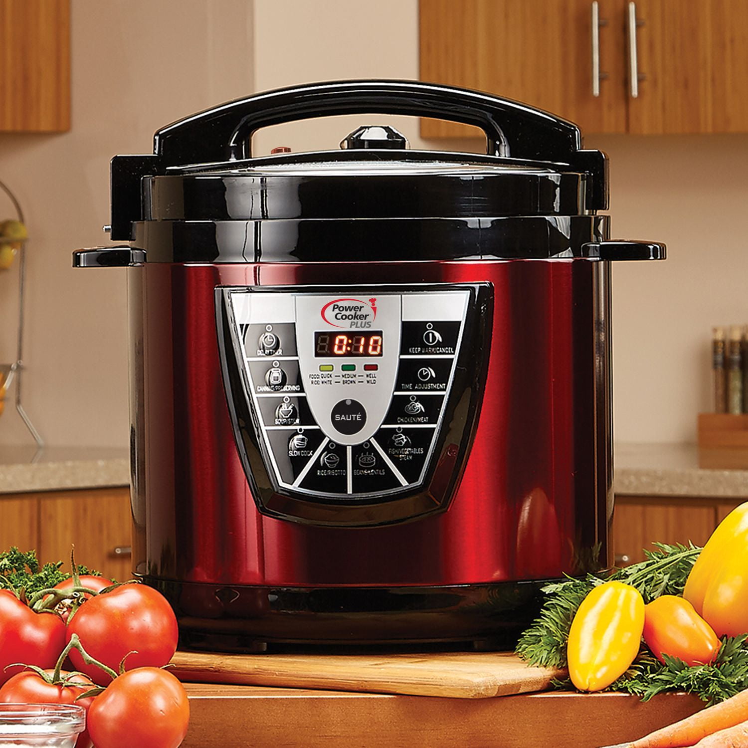 Outlet Express - New! Power XL 8 QT Pressure Cooker in the color Cinnamon -  can also slow cook, warm, brown, steam & it also does canning! ❤️