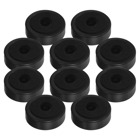 RENACLIPY 12-Pack Black Plastic Furniture Feet Pads Anti- Speaker Floor Protectors for Home and Office