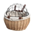 thumbnail image 2 of koolsoo Bike Basket Storage Basket Woven Pet Carrier Front Basket for Riding Wood Color, 2 of 9